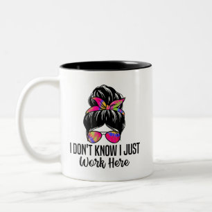 Ich weiß nicht, dass ich hier einfach nur lustige zweifarbige tasse