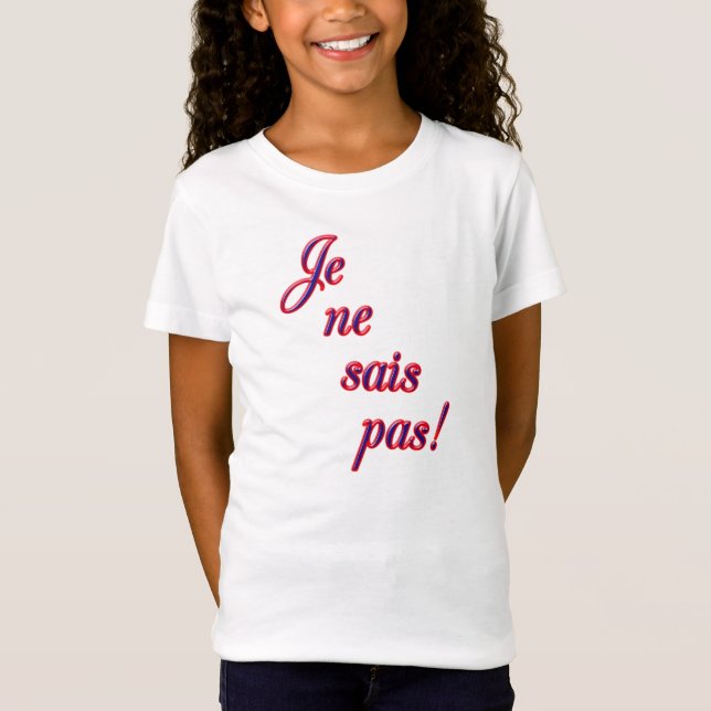 Ich weiß nicht T-Shirt (Vorderseite)