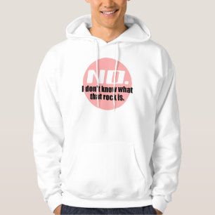 Ich weiß nicht, was dieser Felsen ist (rosa) Hoodie