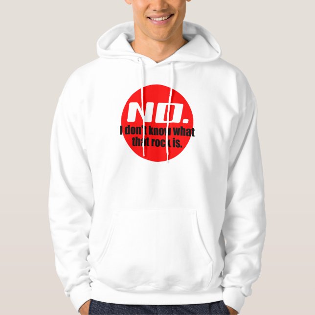 Ich weiß nicht, was dieser Felsen ist (rot) Hoodie (Vorderseite)