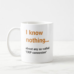 Ich weiß nichts. .about jede so genannte kaffeetasse