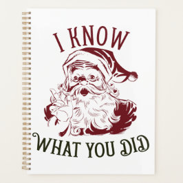 Ich weiß, was du getan hast Vintage Weihnachten Planer