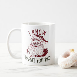 Ich weiß, was du Weihnachten getan hast Kaffeetasse