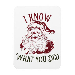 Ich weiß, was du Weihnachten getan hast Magnet
