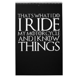 Ich weiß, was ich fahre Geschenk für Motorradliebh Kalender