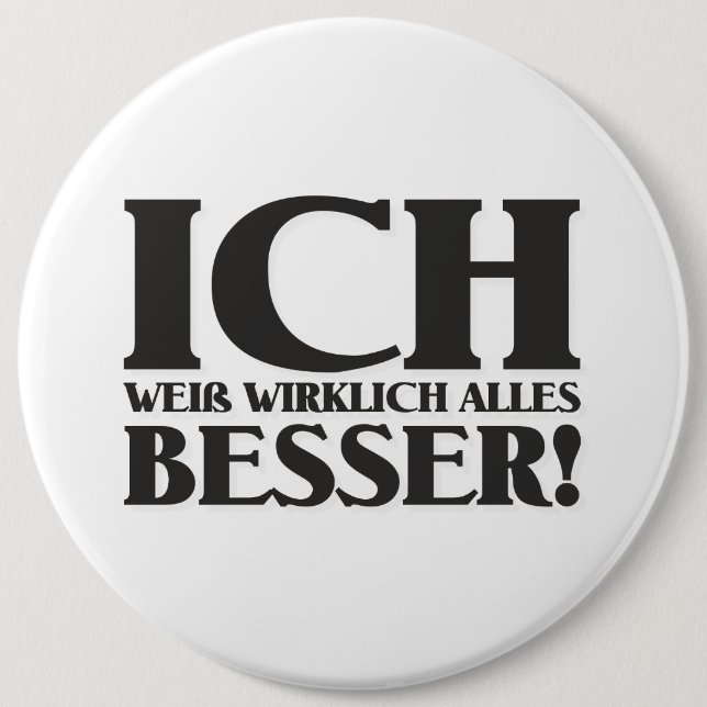 Ich weiß wirklich alles besser! Button (Vorderseite)
