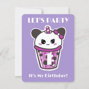 ICH WENDE EINEN GEBURTSTAG EINLADUNG KAWAII