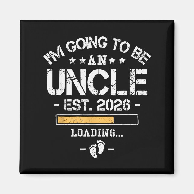 Ich werde 2026 Onkel - Neue Babynamensankündigung Magnet (Vorne)