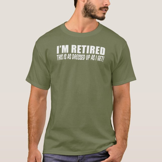 Ich werde ankleidete oben zurückgezogen, während T-Shirt (Vorderseite)