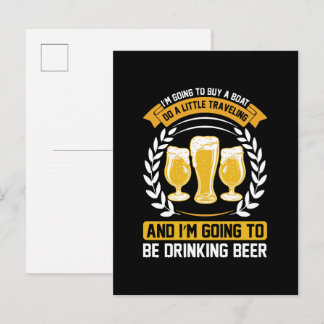 Ich werde Bier trinken Einladungspostkarte