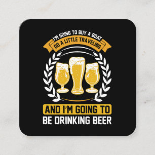 Ich werde Bier trinken Quadratische Visitenkarte