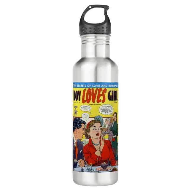 Ich werde damit umgehen - Romance Comic Book - Ret Edelstahlflasche (Vorderseite)