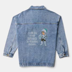 Ich werde dein Ritter sein, wenn ich die Rüstungsk Jeansjacke