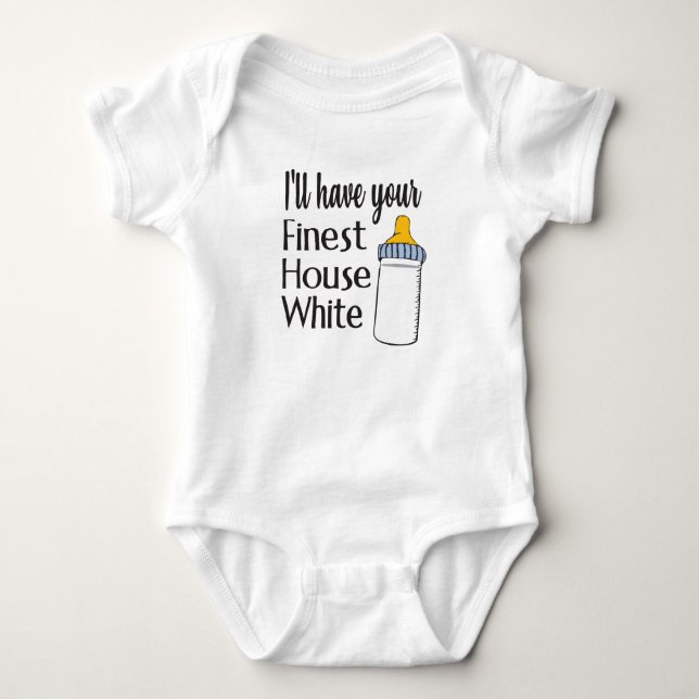 Ich werde dein schönstes Haus Weiß haben Baby Strampler (Vorderseite)
