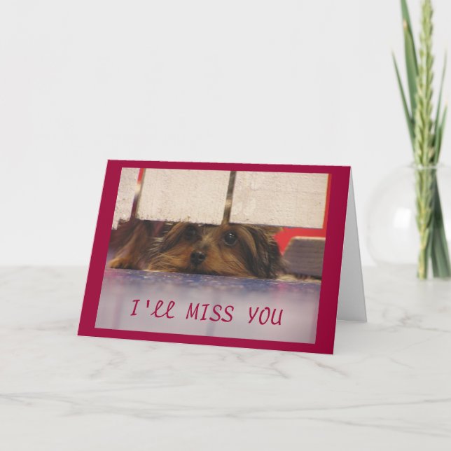 Ich werde deine Karte vermissen (Vorderseite)