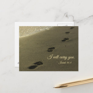 Ich werde deine Sandfußspuren tragen Postkarte