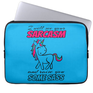 Ich werde deinen Sarkasmus sehen und dir etwas Fre Laptopschutzhülle