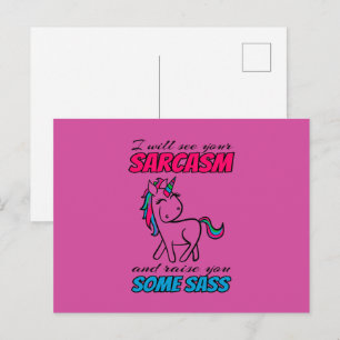 Ich werde deinen Sarkasmus sehen und dir etwas Fre Postkarte