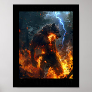 Ich werde dich beschützen ohne was Alpha Wolf Stic Poster