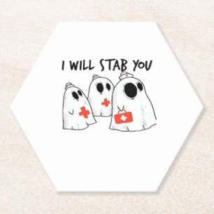 Ich werde dich ersticken Ghost Nurse Funny RN Hall Untersetzer