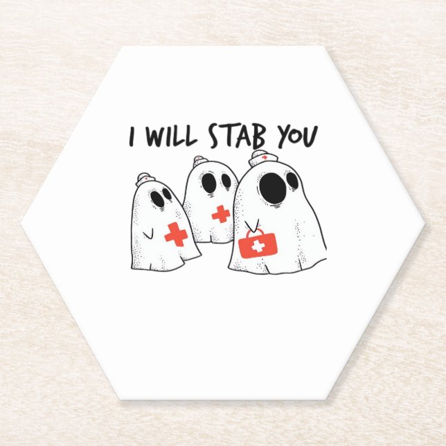 Ich werde dich ersticken Ghost Nurse Funny RN Hall Untersetzer (Vorderseite)
