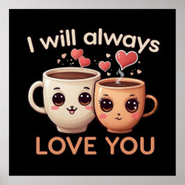 Ich werde dich immer Liebe geben, Niedliche Teebec Poster