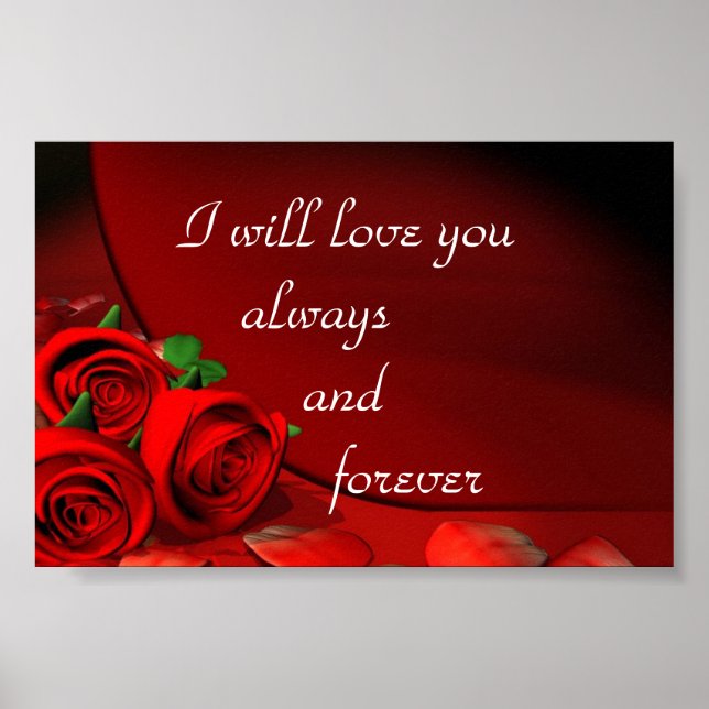 Ich werde dich immer und für immer Liebe geben Poster (Vorne)