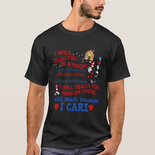 Ich werde dich in einem Zimmer-T-Shirt unterrichte T-Shirt (Vorderseite)