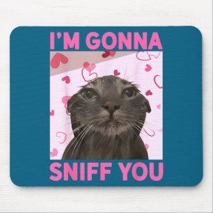 Ich werde dich lustig Brainrot Katzen Meme für W b Mousepad