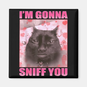 Ich werde dich schnüffeln Lustige Katzen Meme Frau Magnet