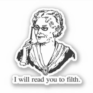 Ich werde dich zu Tode lesen Aufkleber