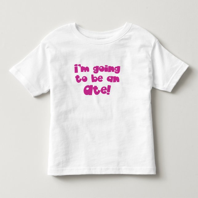 Ich werde ein Ate sein! (Große Schwester) Kleinkind T-shirt (Vorderseite)