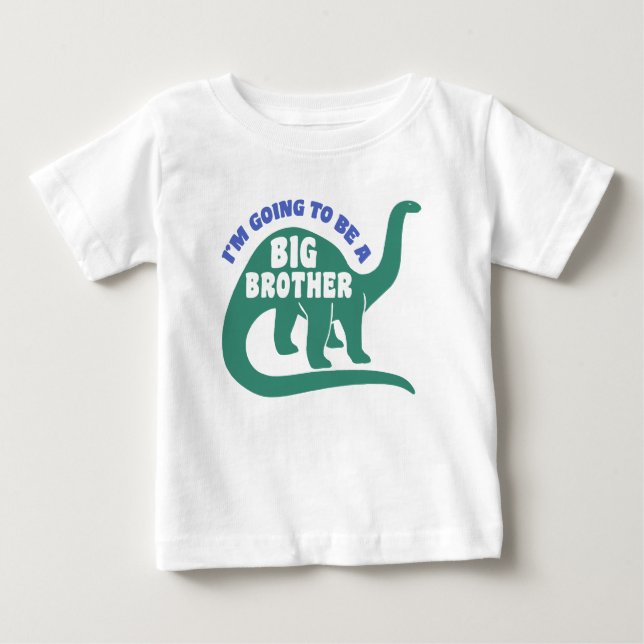 Ich werde ein großer Bruder Dinosaurier sein Baby T-shirt (Vorderseite)
