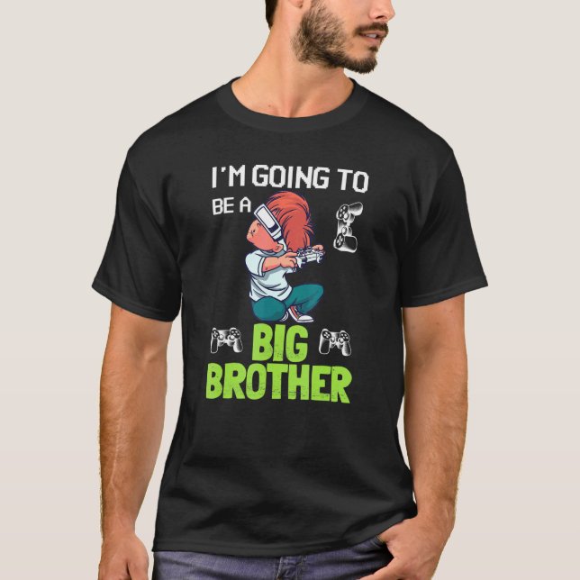Ich werde ein großer Bruder Gamer Kid Boy Video G T-Shirt (Vorderseite)