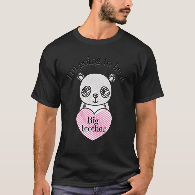 Ich werde ein großer Bruder Panda Baby Boy oder Ba T-Shirt (Vorderseite)