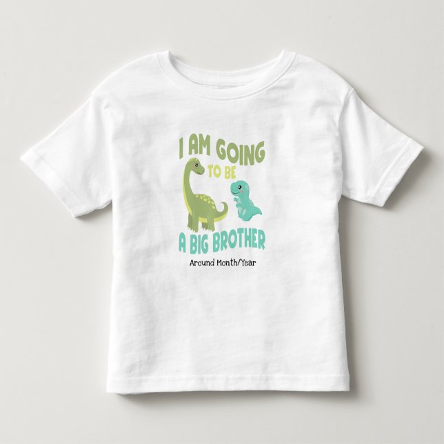 Ich werde ein großer Bruder sein, Dinosaur Baby Re Kleinkind T-shirt (Vorderseite)