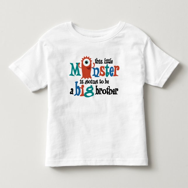 Ich werde ein großer Bruder sein! Monster Kleinkind T-shirt (Vorderseite)