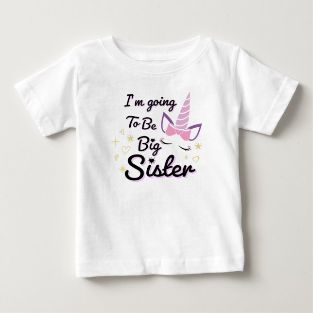 Ich werde ein großer, unicorn Baby T - Shirt sein (Vorderseite)