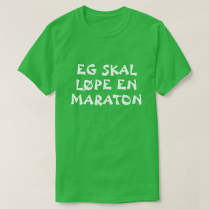 Ich werde ein Marathon im norwegischen Grün laufen T-Shirt