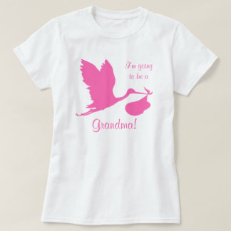 Ich werde ein Oma heiß rosa Storch sein T-Shirt