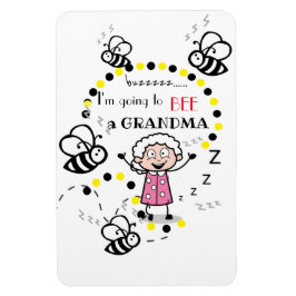 Ich werde ein Oma-Weiß-Hintergrund sein Magnet