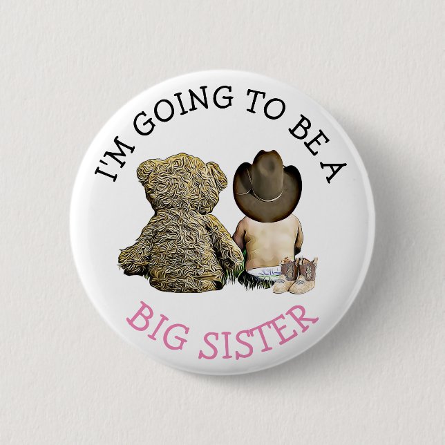 Ich werde eine Big Sister Ankündigung Button (Vorderseite)