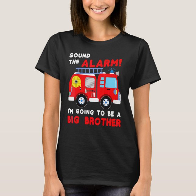 Ich werde eine große Brother Firetruck Baby Revea T-Shirt (Vorderseite)