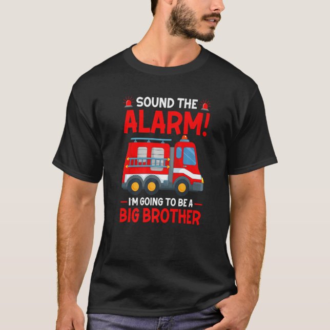 Ich werde eine große Bruder-Feuerwehrwagen-Schwang T-Shirt (Vorderseite)