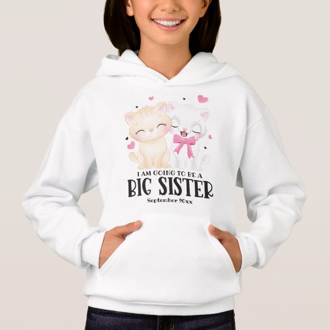 Ich werde eine große Schwester-Ankündigung werden Hoodie (Vorderseite)