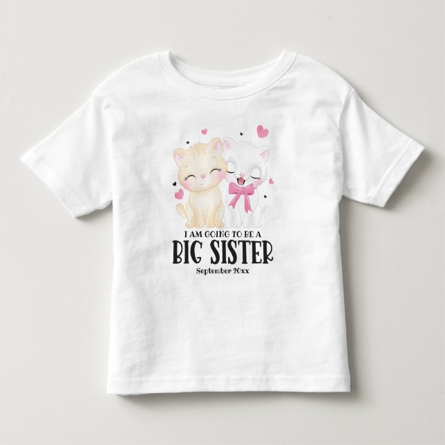 Ich werde eine große Schwester-Ankündigung werden Kleinkind T-shirt (Vorderseite)