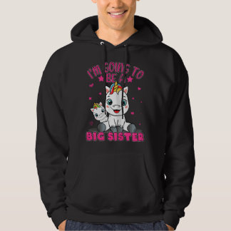Ich werde eine große Schwester Mädchen Dab Einhorn Hoodie
