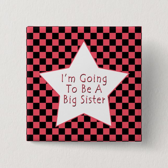 Ich werde eine große Schwester sein Button (Vorderseite)