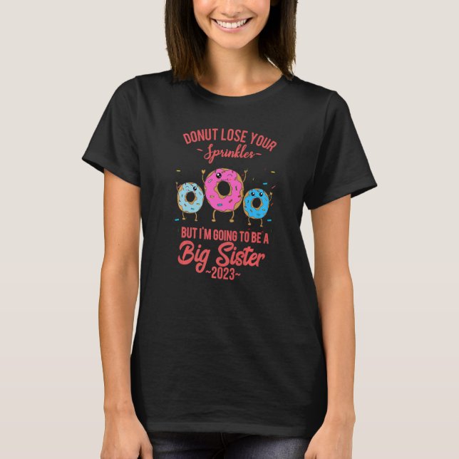 Ich werde eine große Schwester von Twins Baby Anno T-Shirt (Vorderseite)