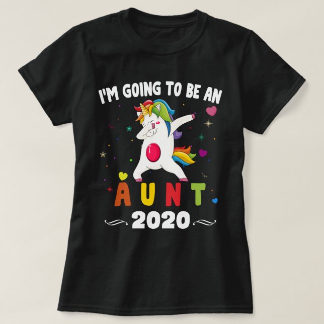 Ich werde eine Tante 2020 T-Shirt (Design vorne)